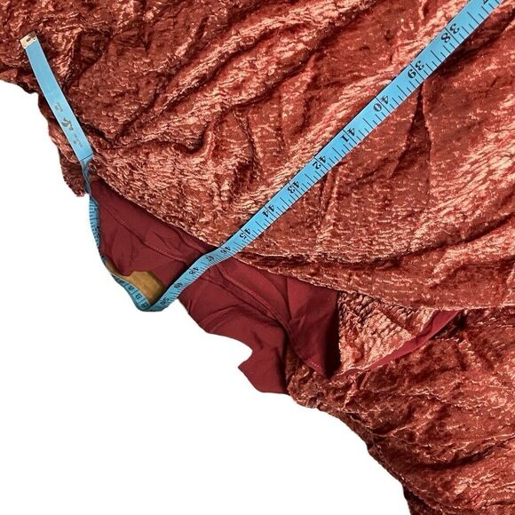 Tanya Taylor Dress WMNS 6 Puff Sleeve V-Neck Laureen Velvet Wrap Midi‎ Festive - Picture 3 of 11